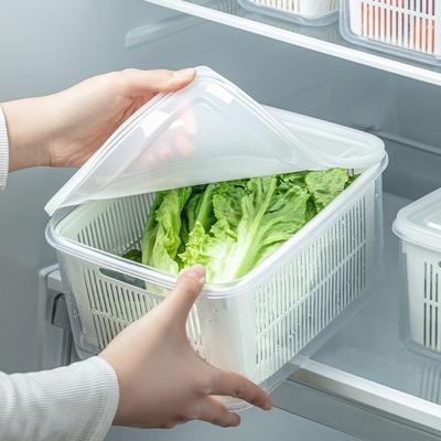Kunststoff Obst Gemüse Aufbewahrungsbehälter Großer Behälter Frische Kühlschrank Aufbewahrungsbox BPA-Frei Auslaufsicher Aufbewahrungsbehälter
