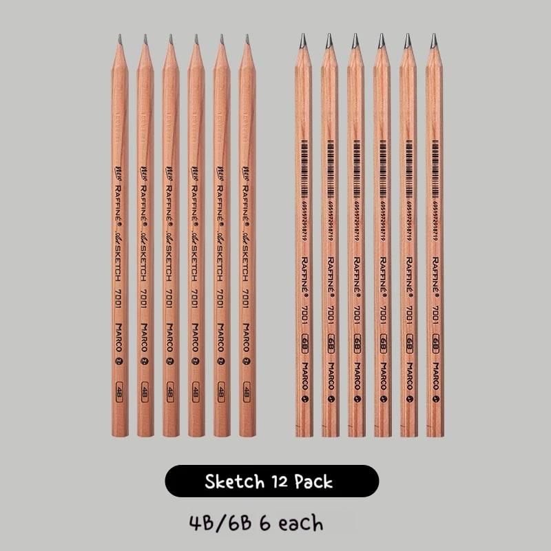12Pcs Professional Drawing Sketch Pencil Set HB 2H 2B 3B 4B 5B 6B 7B 8B 10B 12B 14B Graphite Hand-Painted Pen School Stationery