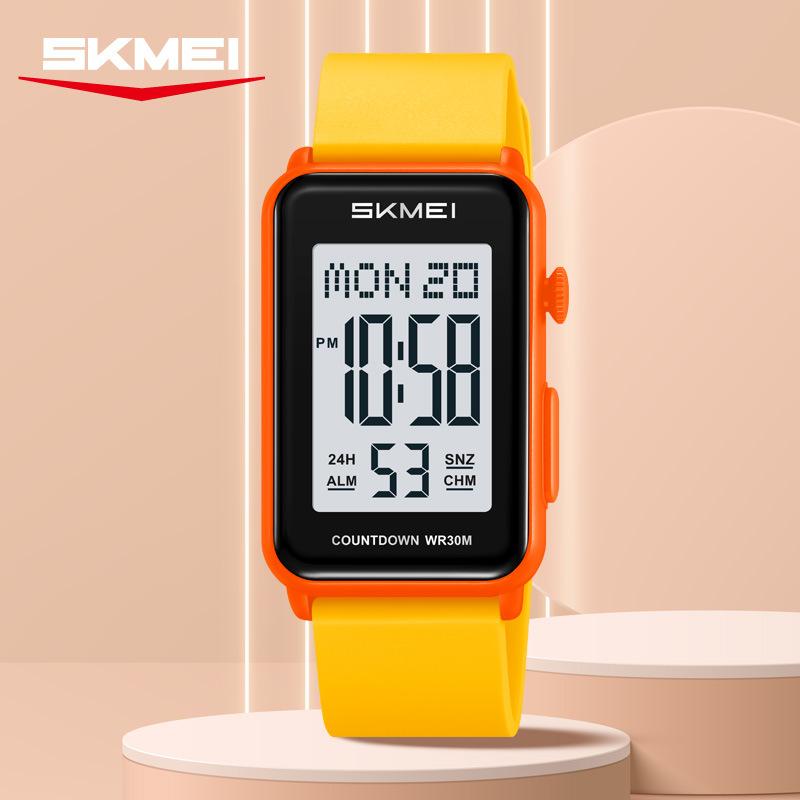 Square single display electronic watch student party multi-function alarm clock waterproof luminous outdoor sports electronic watch