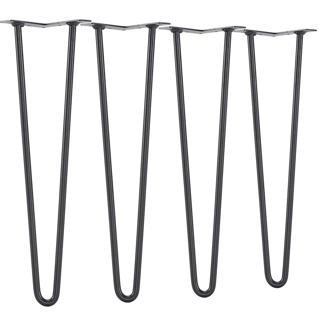 VEVOR 482.6MM Hairpin Furniture Legs, Metal Home DIY Projects for Nightstand, Coffee Table, Desk, 226.8KG Load Capacity with Rubber Floor Protectors