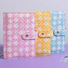 A6 Snowflake Button PU Leather DIY Binder Notebook Only Cover Diary Books Schedule Covers School Stationery