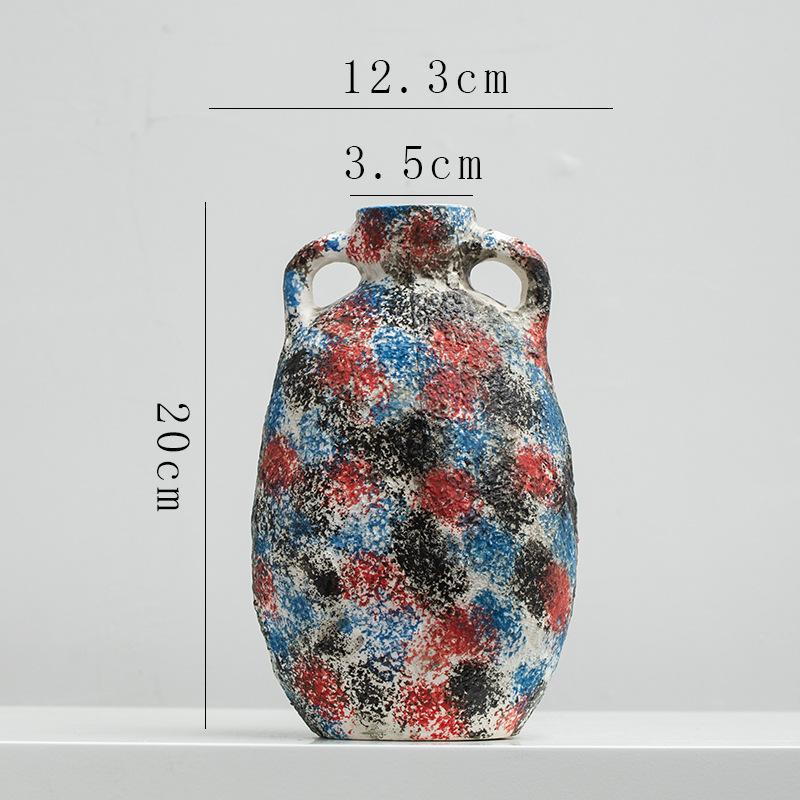 

Creative painted ceramic decoration dried flowers fresh flowers living room foyer hotel flower arrangement and decoration art світло-сірого кольору