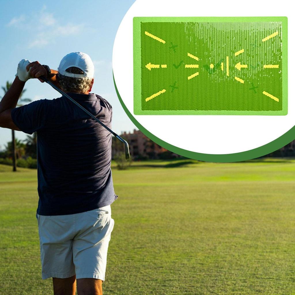 Golf Hitting Mat Practice Batting Analysis Present Portable with Swing Path Feedbacks