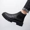 Fashion Black men's boots Warm and Thick Bottom Style for Autumn and Winter New classics casual adult fashion quality leather shoes