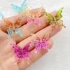 10Pcs Cute Cartoon Colorful Butterflies Flatback Resin Scrapbooking Crafts Fit Phone Case Decoration DIY Hair Bows Accessories