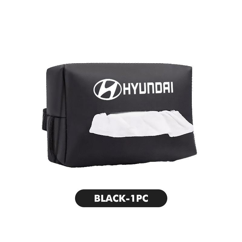 For Hyundai Car Styling Tissue Bag Armrest Box Paper Towel Interior Organizer Accessories i10 i20 i30 i40 ix20 ix35 ix55 Venue XX4