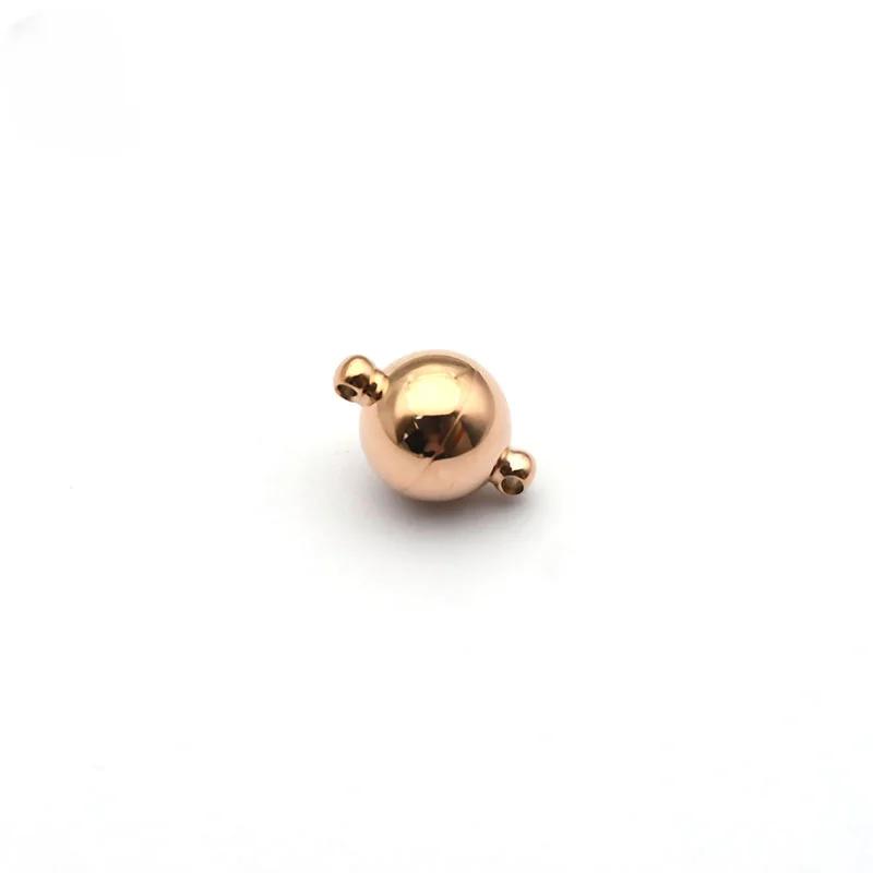 5Pcs/Lot Stainless Steel Buckle Round Ball Round Bead Titanium Steel Magnetic Clasp Pearl Bracelet Necklace DIY Jewelry Making