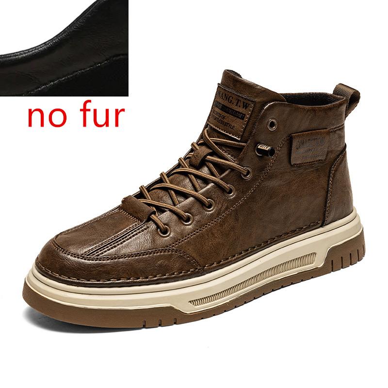 

Модная мужская зимняя обувь на шнуровке, кроссовки с высоким верхом, очень теплые плюшевые женские ботинки, уличные нескользящие походные ботинки, рабочая теплая обувь для мужчин 40