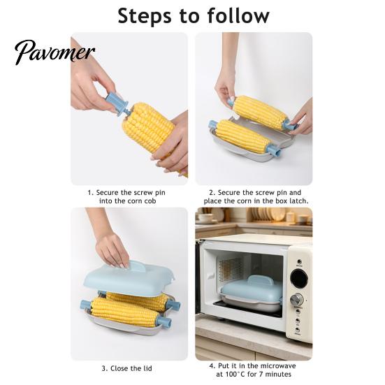 Quick Breakfast Corn Maker Microwave Steamer Container, Food Grade PP Cooker for Baking Sweet Potato Egg Custard, Reusable Kitchen Gadget Fast Cooking