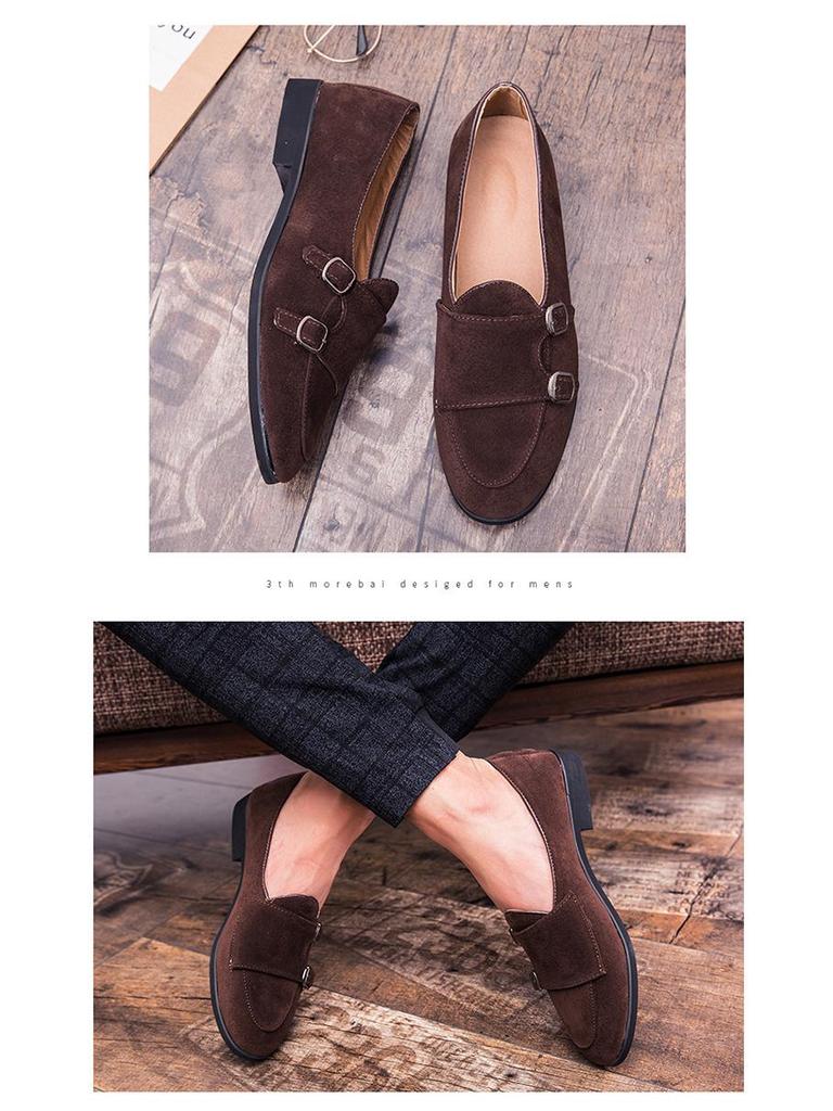 Herren Wildleder Spitzschuh Slipper - Lässige Schlupf-Fahrschuhe, Einfarbig, Ganzjahresartikel