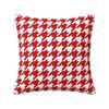 Nordic Fall Vibrant Houndstooth Pattern Cushion Cover Velvet Elegant Dogstooth Style Throw Pillow Case Decoration
