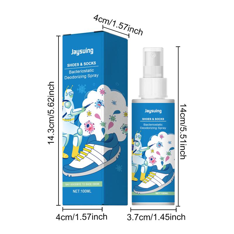 Shoe Deodorant Spray for Odor Removal Long Lasting Fresh Scent Sweat Control Prevent Smelly Feet Suitable for Shoe Cabinet