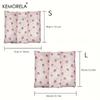  Reversible Small Pet Bed - Plush Top & Cooling Bottom for Rabbits, Guinea Pigs and Chinchillas Pink Square Mat