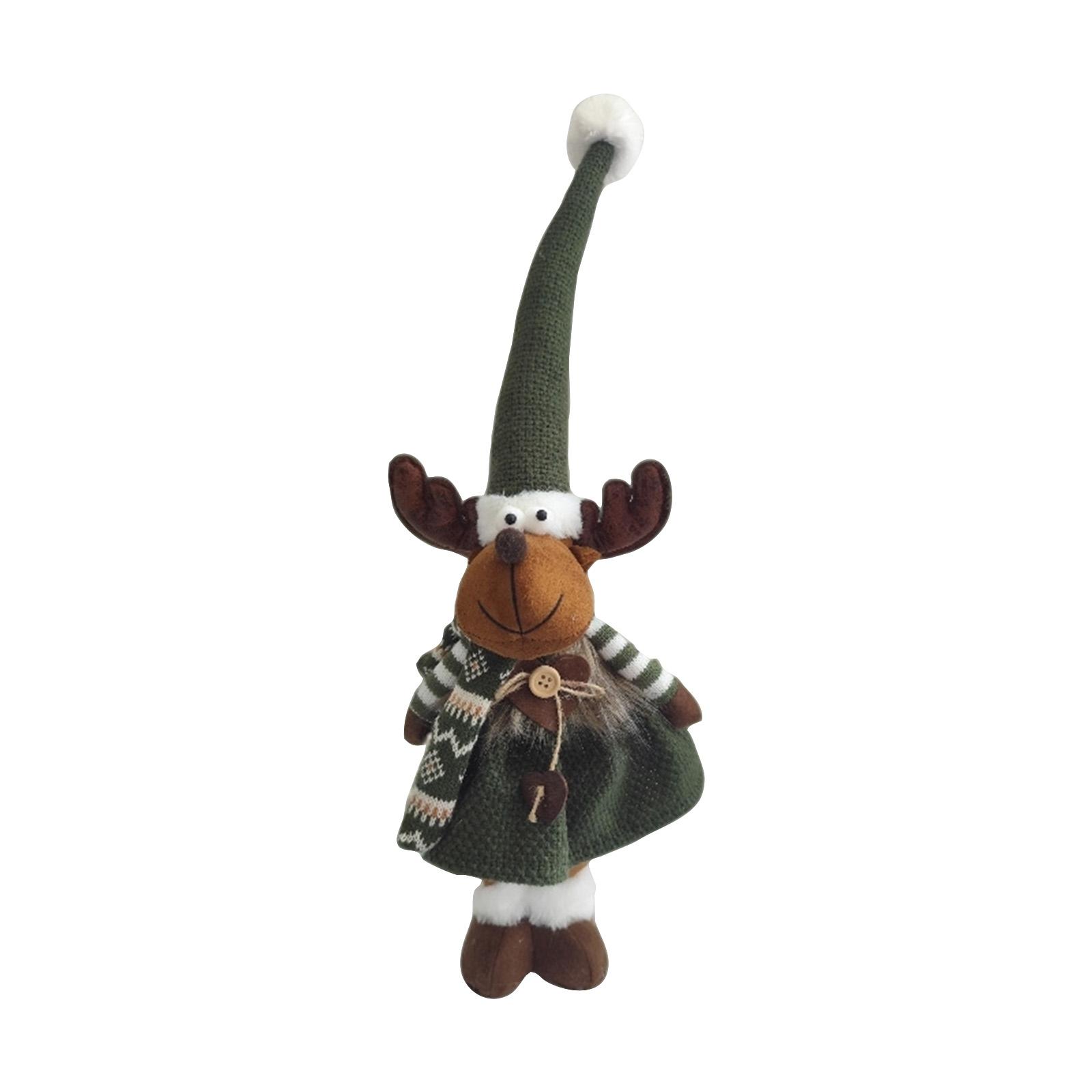 

Christmas Fabric Decoration, Posable Holiday Figurine, Knitted Sweater, Handmade, Festive Tabletop, Christmas Home Decor, Plush Figure, Multi Toned One Size