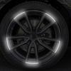 Car Wheel Reflective Strip, Rainbow Rim Decals for Cars Motorcycle Bike, Waterproof High Visibility Sticker for Tires