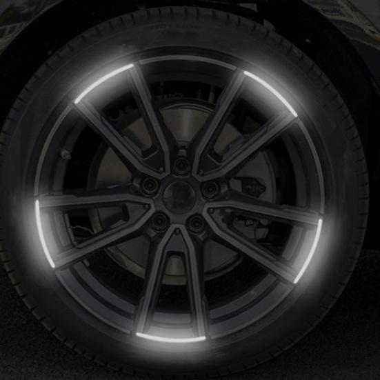 Car Wheel Reflective Strip, Rainbow Rim Decals for Cars Motorcycle Bike, Waterproof High Visibility Sticker for Tires