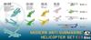 AFV Club 1/700 Modern Anti-Submarine Helicopter Set B Plastic Model Kit SE70010