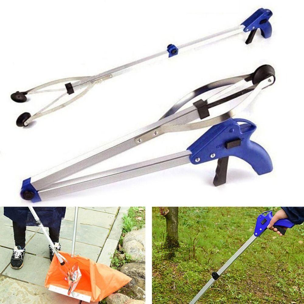 Long Arm Foldable Reacher Grabber Tool Telescopic Foldable Claw Trash Garbage Picker 83CM Extender Gripper Tool Garden