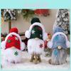 Festive Christmas Gnome Figurine With Knitted Ear Muffs And Snowflake Design For Holiday Dcor