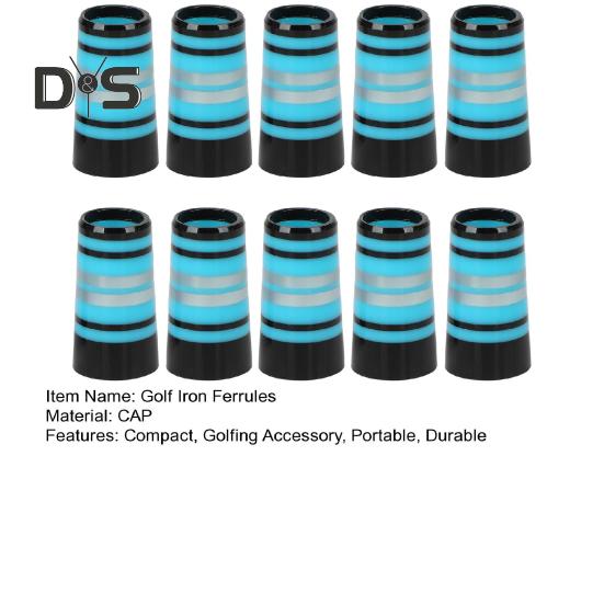 1/10Pz Ghiera Manico Ferri da Golf Strisce Colorate Ghiera Mazza da Golf per Manico a Cono 0.35"