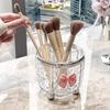 Rotating Cosmetic Makeup Organizer Storage Tube with Lid Clear Organizer Box Makeup Brush Holder Acrylic Organizers Bathroom