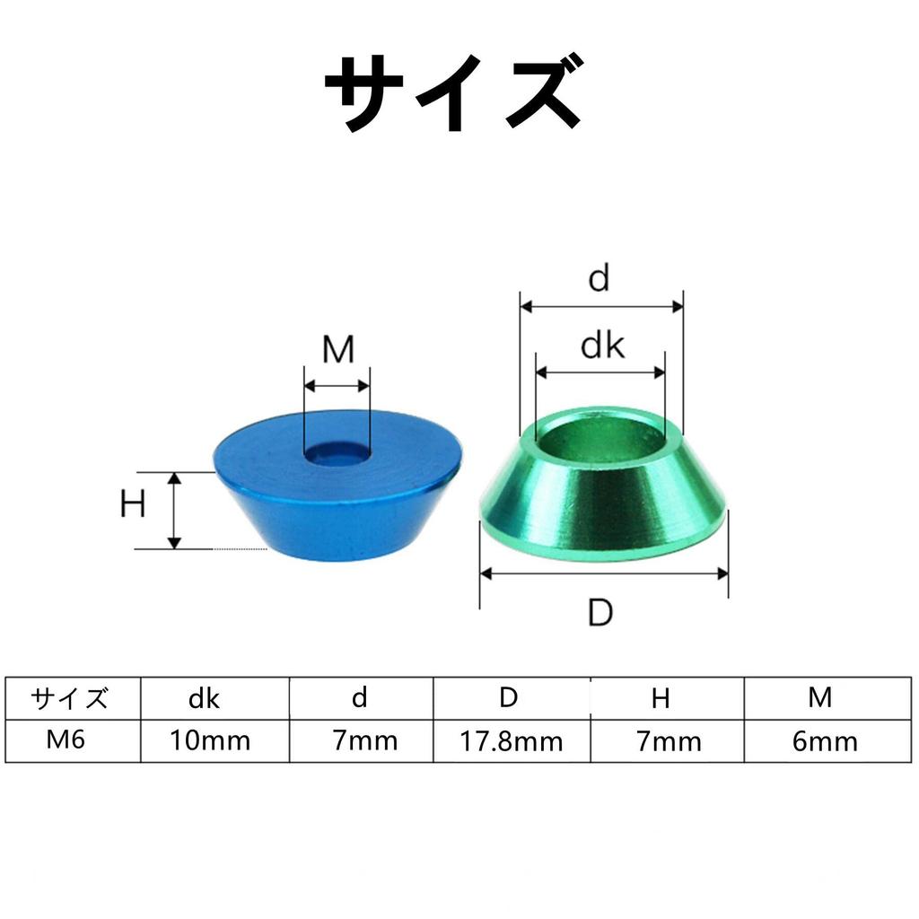 Kuroobaa Auto Kennzeichenschraube Kennzeichenrahmen Diebstahlsicherungsschraube M6 (Himmelblau)