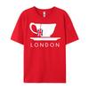 London Uk Tea Shirt Cool British Teacup Cotton Graphic Tees Short Sleeve Tee St Patricks Day Luxury