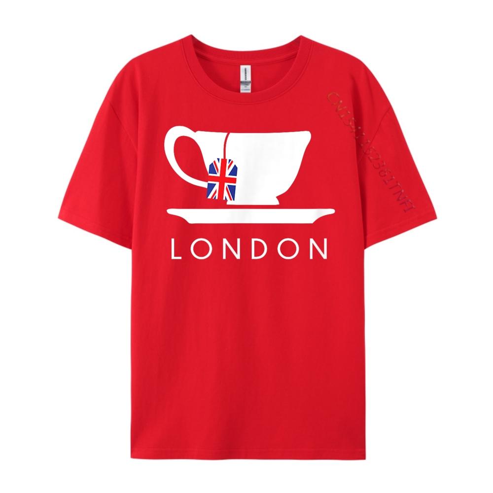 London Uk Tea Shirt Cool British Teacup Cotton Graphic Tees Short Sleeve Tee St Patricks Day Luxury