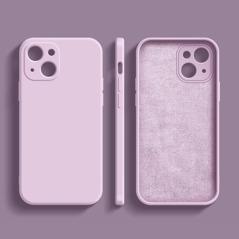 

Роскошный жидкий силиконовый чехол для iPhone 15 14 13 12 11 Pro Max, чехол для iPhone 13 12 Mini X XR XS MAX 8 7 Plus, противоударный чехол For iPhone 11 Pro фиолетовый