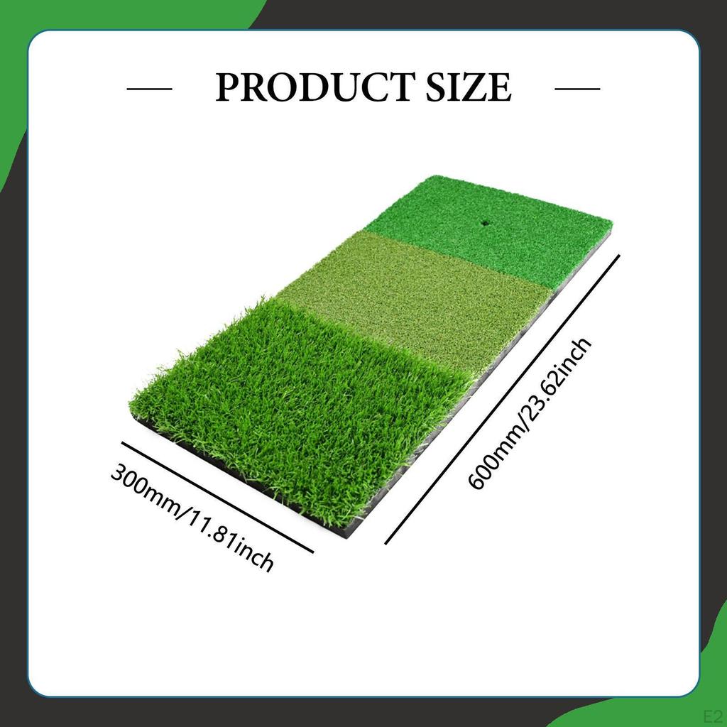 Golf Hitting Mat 3 in 1 Swing Putting Improve Skills PP Turf Practice Training Aid for