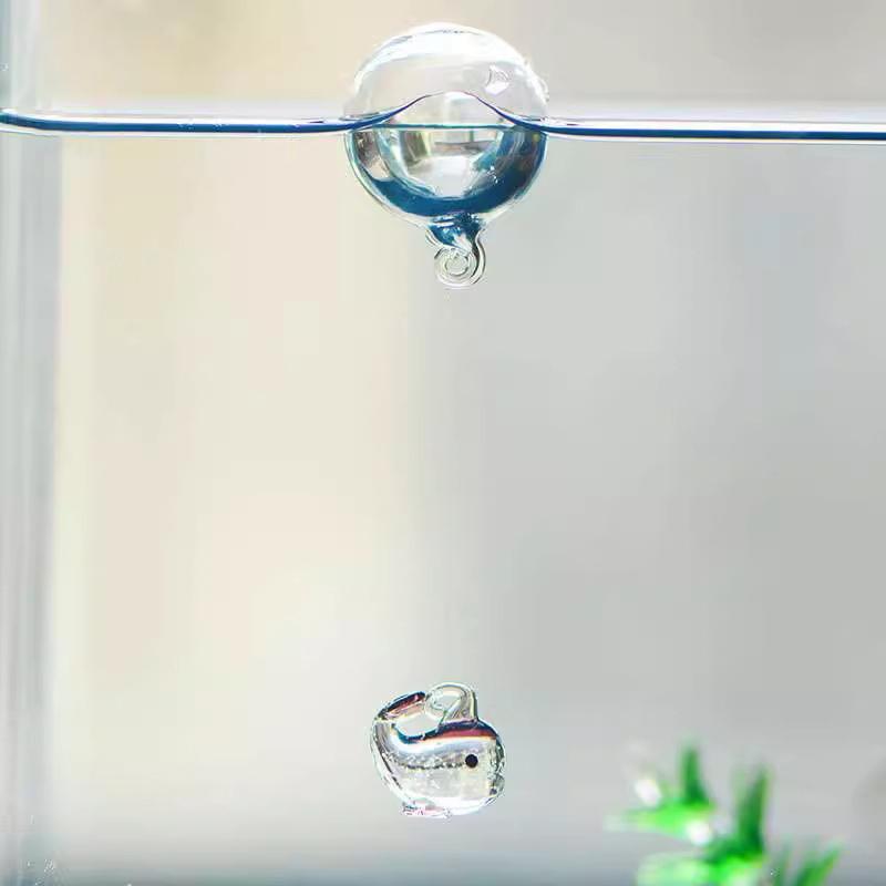 

Подвесной шар для аквариума, плавающие украшения, стеклянный светящийся кит, плавающий шар, пузырь, креативное украшение для аквариума as the picture