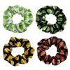 European Cross-Color Satin Sports Print Hair Tie