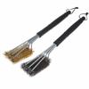 Long Non Slip Handle Grill Cleaning Brush Rust Resistant Metal Cleaner Brush With Scraper For Outdoor Grilling Camping Picnic
