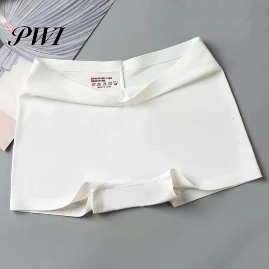Seamless Safety Underwear Women Pants High Elasticity Solid Color Ice Silk Anti-exposure All-day Wear Panties Mid Waist Quick Dry Mini Skirt