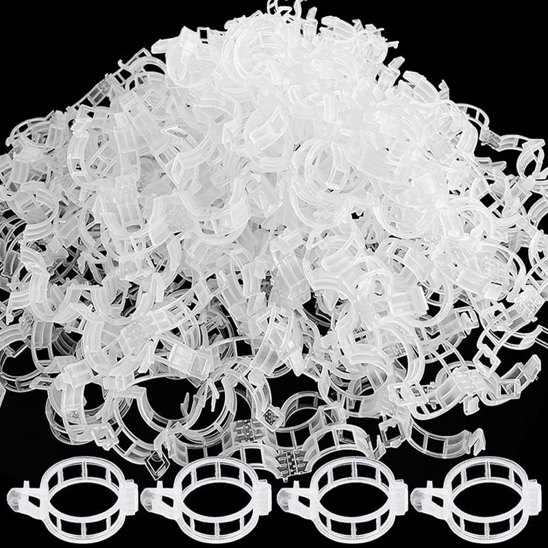 

Многоразовые клипсы для поддержки растений Пластиковые соединители Фиксация лозы Виноград Помидор Стебель Клипса Прививка Овощные растения Садовые инструменты для сада 50PCS прозрачный