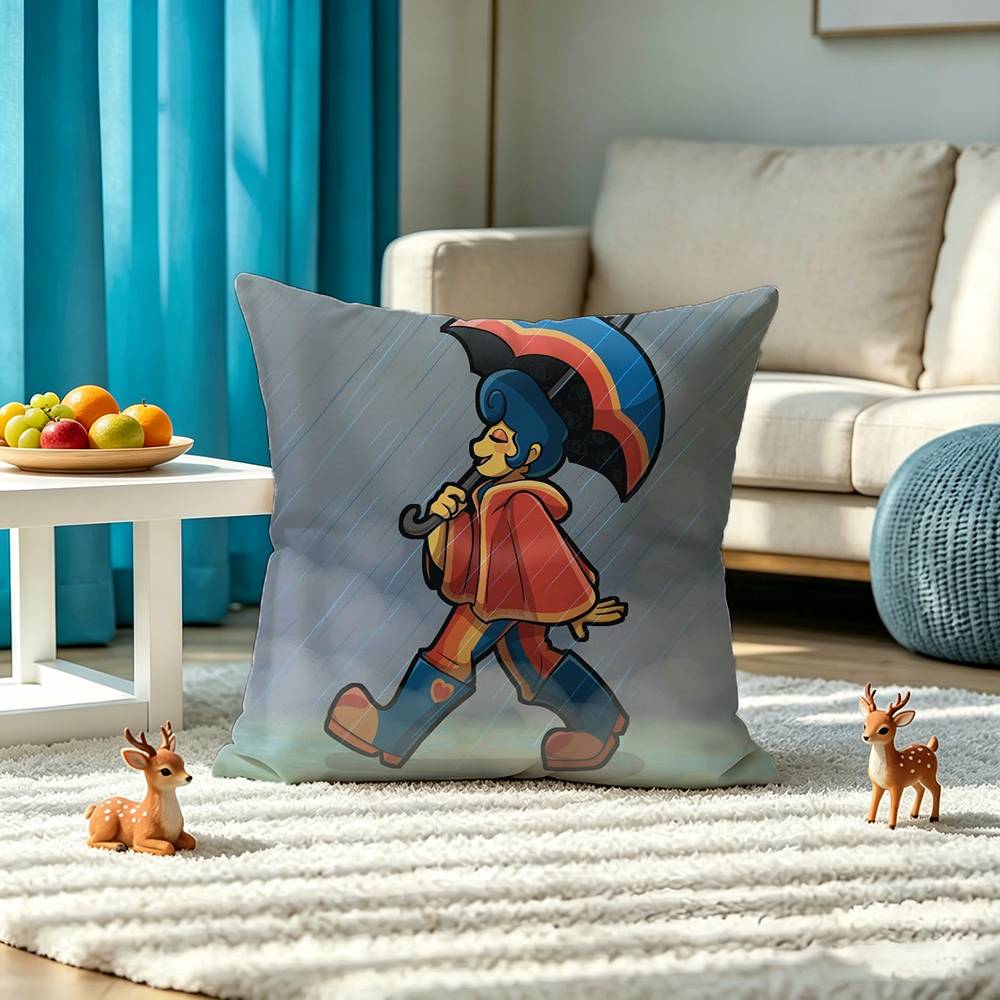 Wally Darling Game Welcome Home Square Double-Sided printed Pillow Case Bedroom Bedside Pillow Sofa Cushion Cover