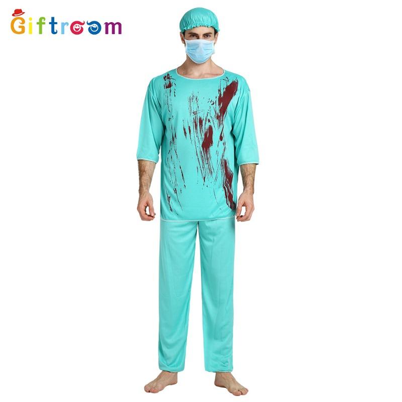 Masquerade Funny Horror Bloody Doctor Nurse Party Game Costume