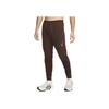Solid Color Logo High Waist Drawstring Knit Sports Pants Men Bottoms Brown DM4616-227