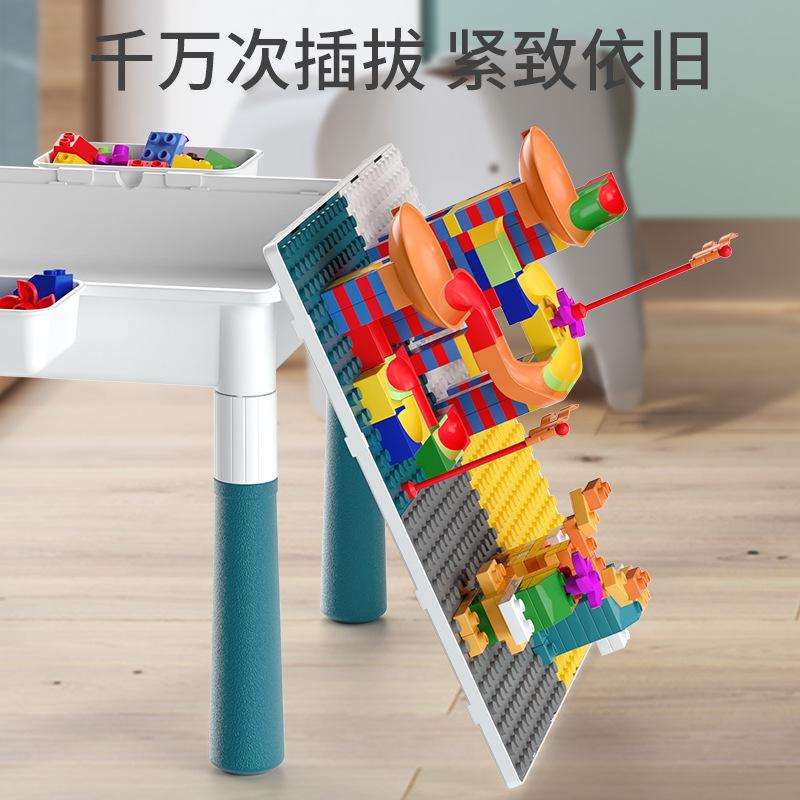 Children'S Building Block Table Building Block Chair Educational Early Education Multi-Functional Assembly Large Particle Building Block Toys