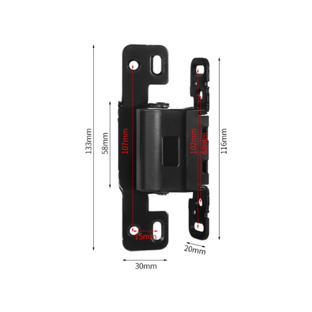 125 Degree Hidden Door Hinge High Strength Rust Resistant Multifunction Door Hardware for Bedroom Home Use Kitchen Living Room