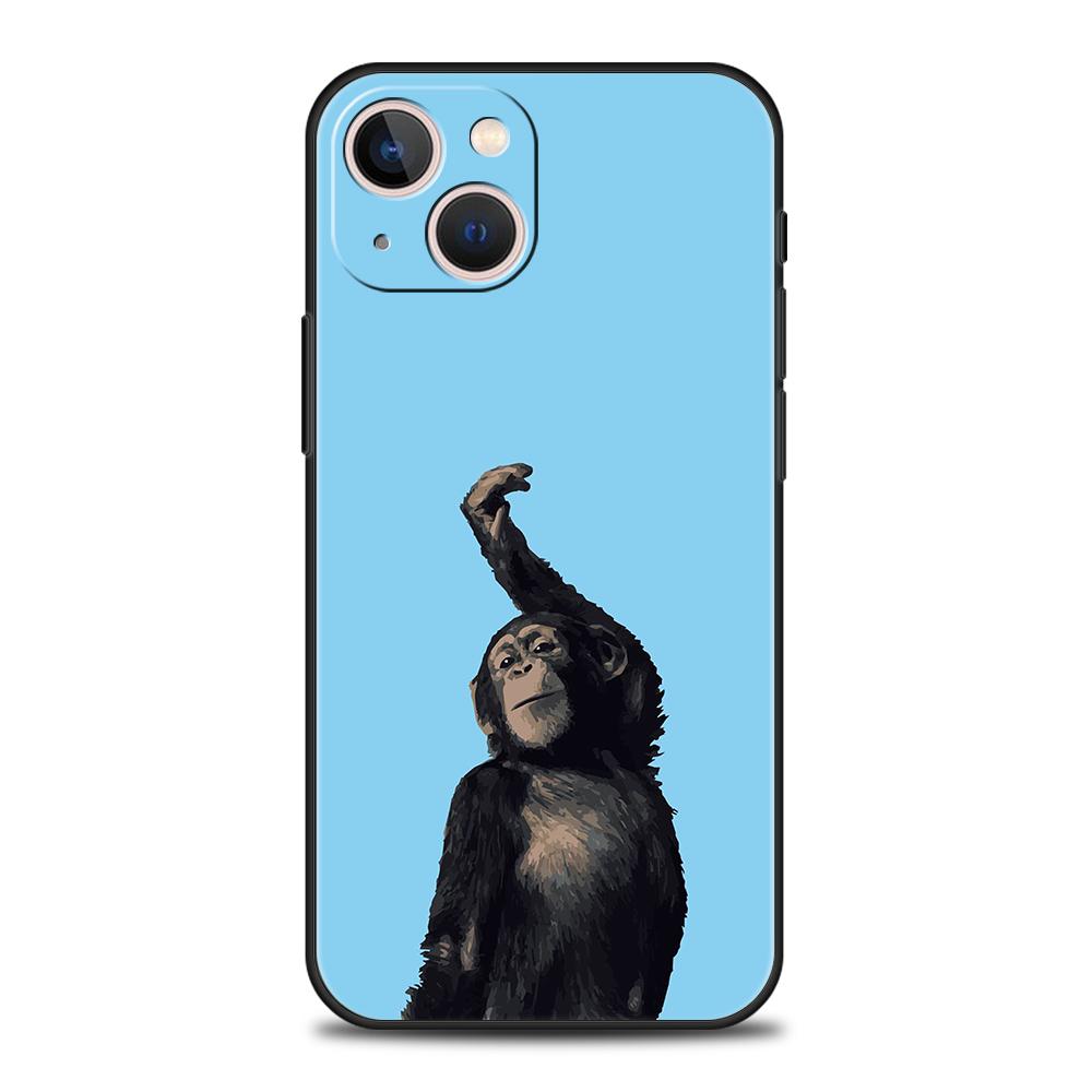 Luxury TPU Soft Phone Case For iPhone 17 Air 16E 16 11 15 14 Pro MAX 12 13 7 8 Plus X XR XS SE 2022 Cover Monkey
