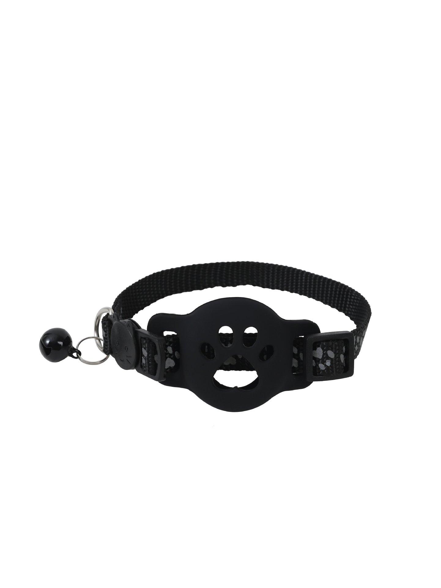 Applicable Apple Airtag Tracker Protective Cover Paw Reflective Collar Bell Collar Cat Neck Ring collar width 1.0cm adjustable 19-32