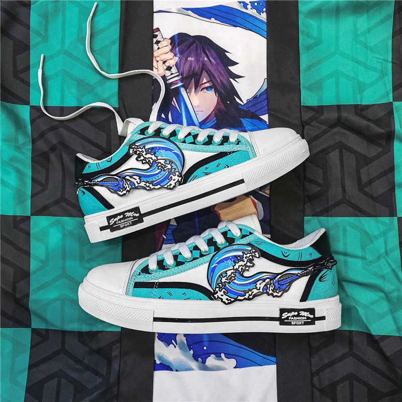 Холщовая обувь Demon Slayer, модная обувь в стиле аниме, повседневная ...
