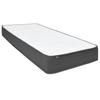 Box Spring Bed Dark Grey Fabric 200 x 200 cm