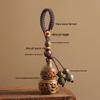 Green Sandalwood Openwork Gourd Keychain Pendant for Men & Women - Year of the Rabbit Ornament Sachet