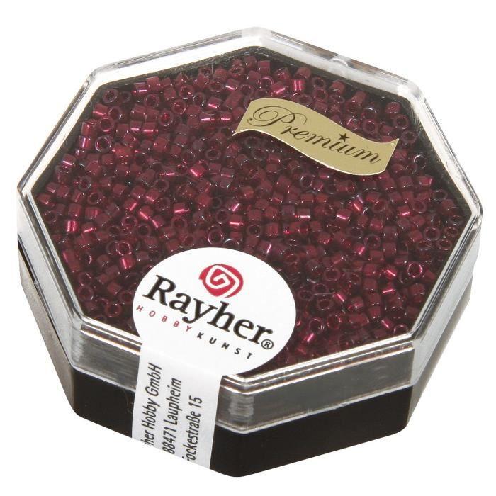 Perle - Miyuki - Delica - 1,6 mm - Rouge cerise transparent (Rainbow) - Verre japonais