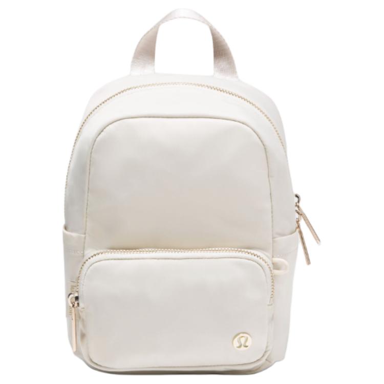 Lululemon Everywhere 4L Metallic Brand Accessories Nylon Mini Backpack Women backpack White LU9DE4S-075059 White