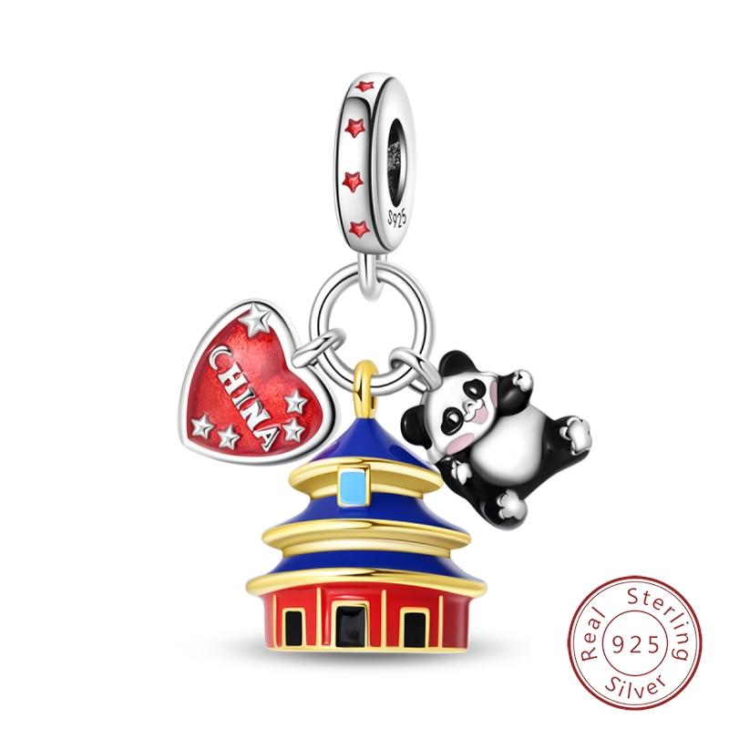 Exquisite New Year 925 Silver Chinese Designer Charms Beads Suitable for Exquisite Bracelet DIY Fine Jewelry Holiday Gift