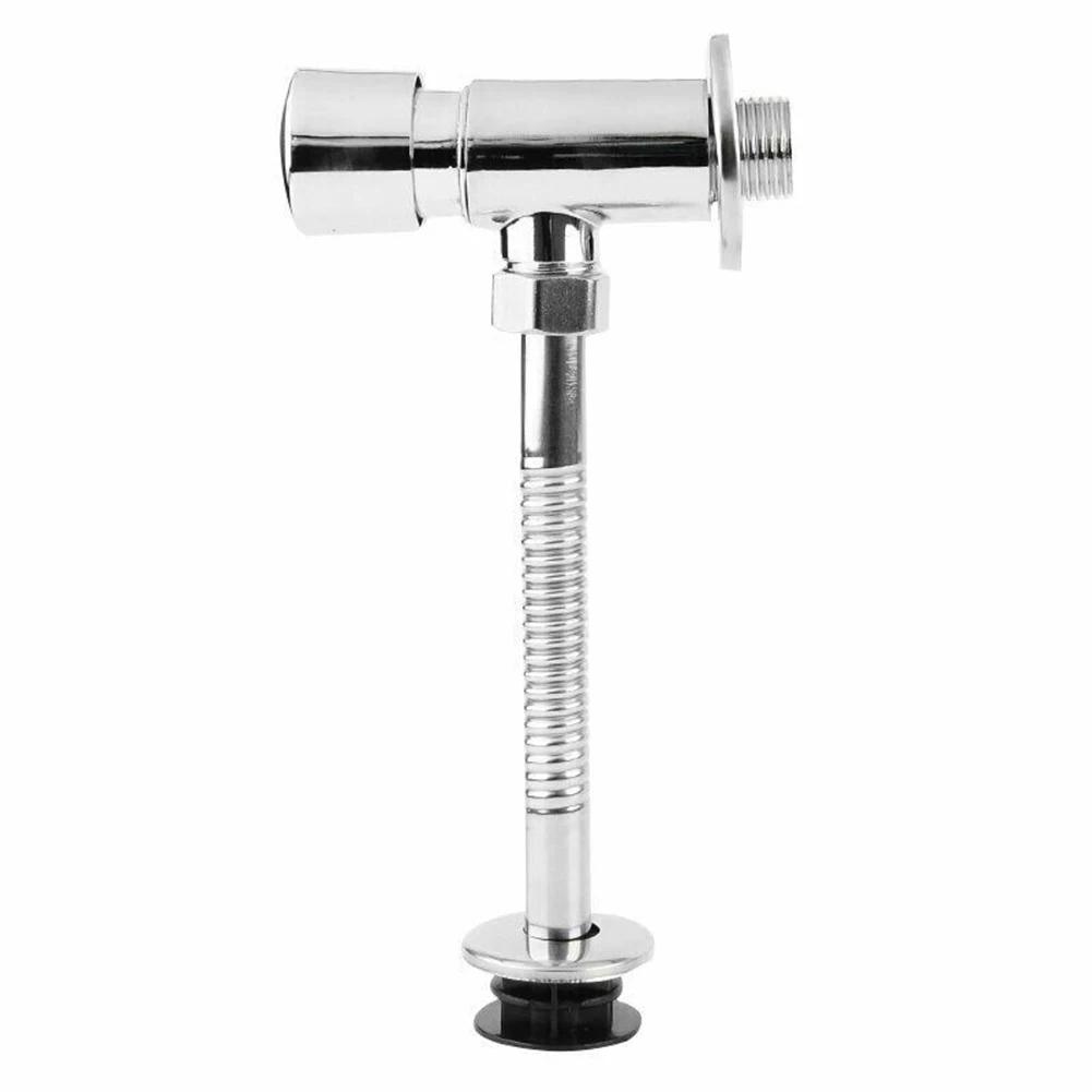 Urinal Toilet Flush Valve Button Type Manual Delay Automatic Shutoff Urinal Flushing Valve For Public Toilets Restroom Accessory