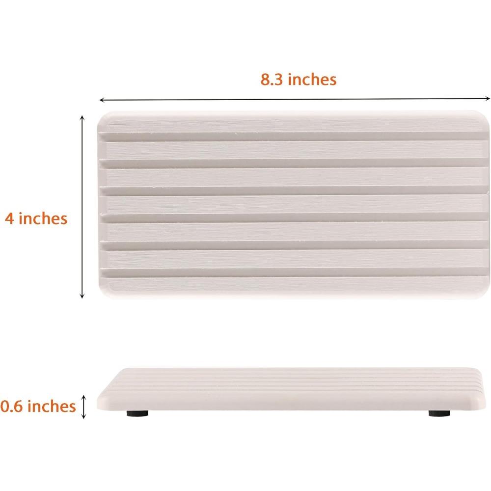 

White Rectangle Diatomite Coasters Set Absorbent Stone Mats for Soap Dishes Plants Toiletries Modern Home Decor Fast Drying 10x20cm